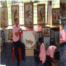 กิจกรรมการเรียนรู้ศิลปะภาพปะติด โดยครูประดิษฐ อินทร์งาม